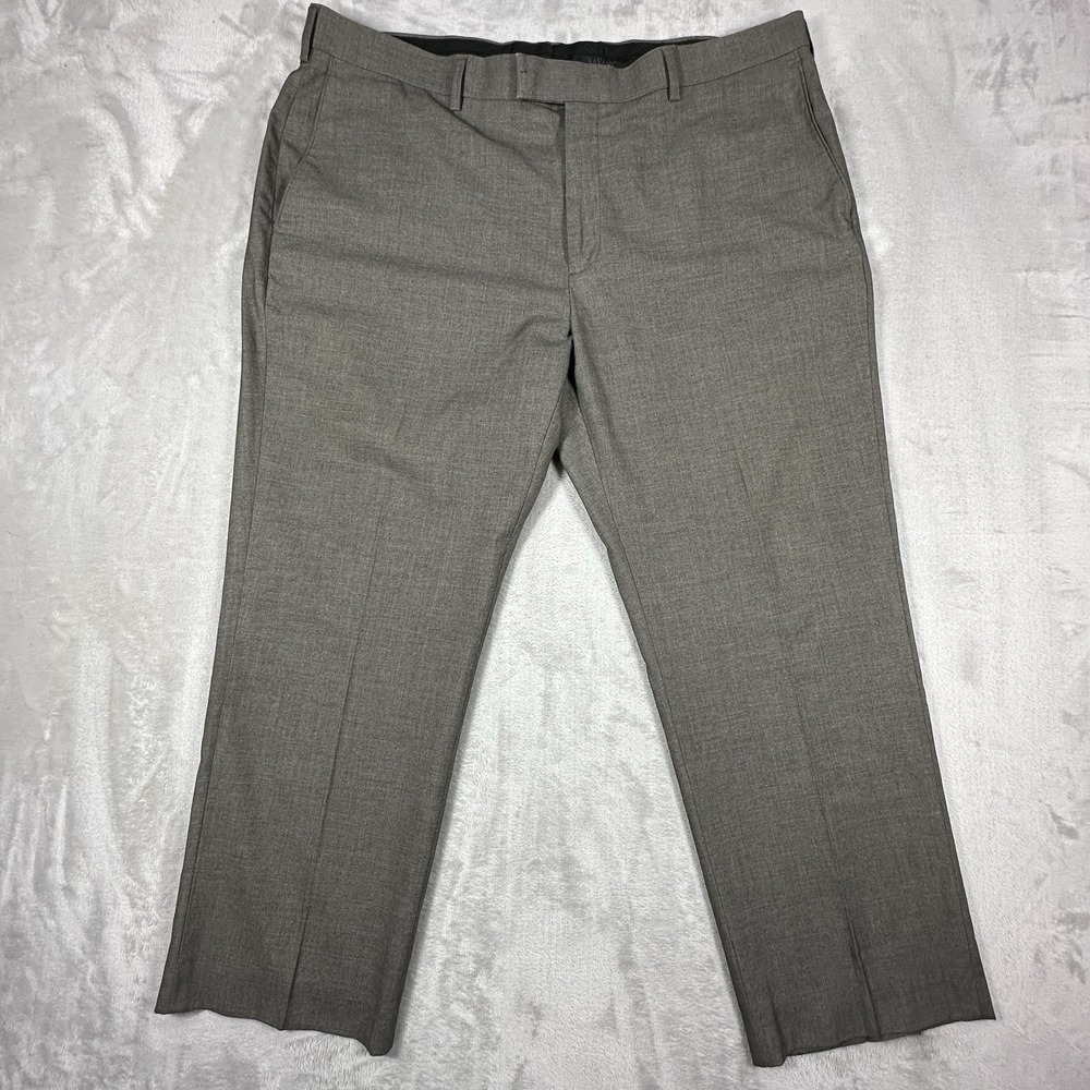 Savane Black Dress Pants Mens 40x29 Business Casual Trousers Slacks Flat Front